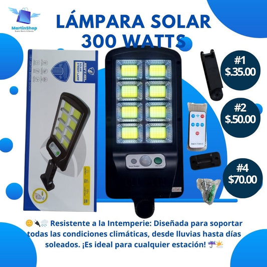 LÁMPARA SOLAR DE 300 WATTS