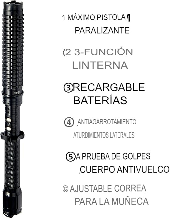 Linterna recargable de autodefensa